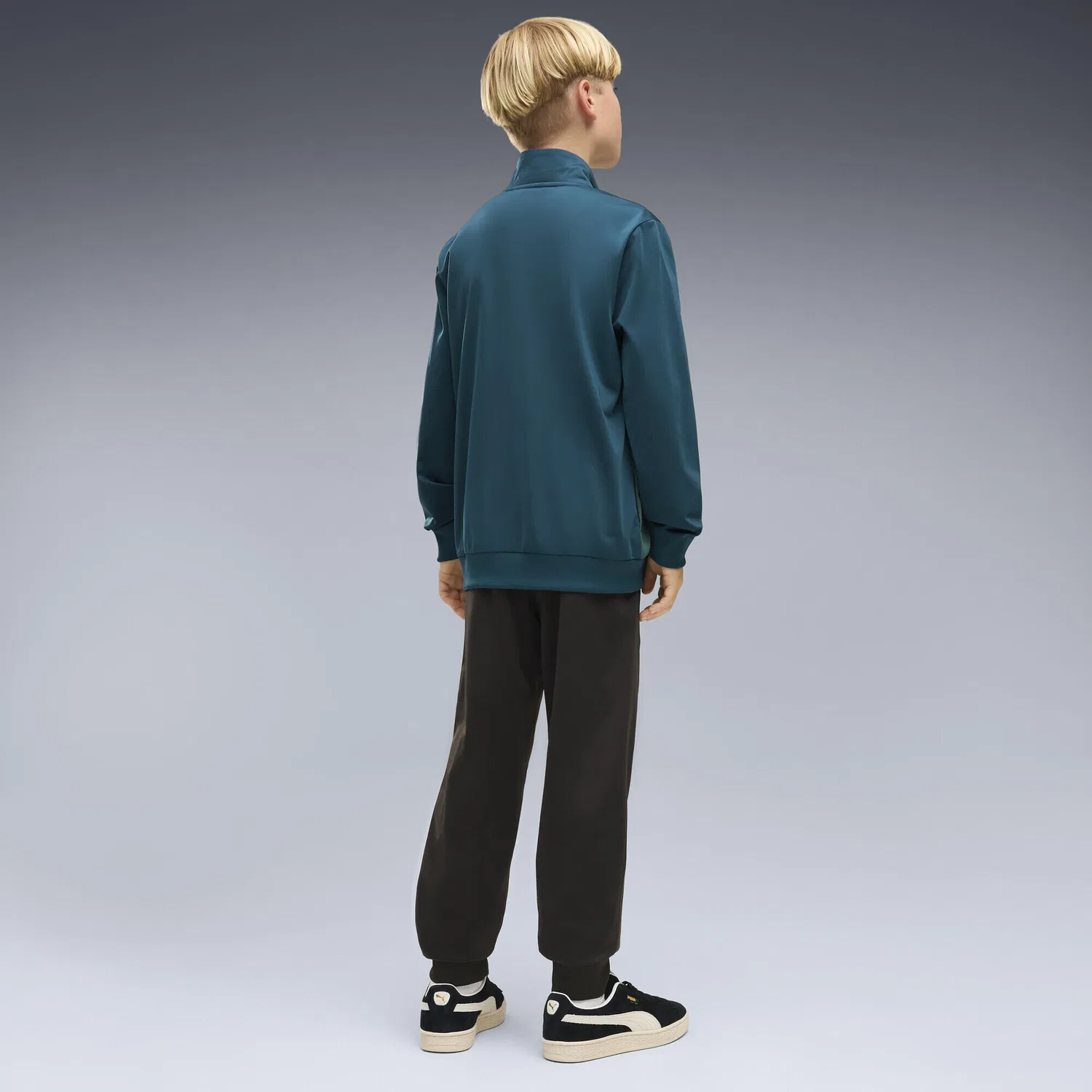 Детский спортивный костюм с цветовой блокировкой Colourblocked Trainingsanzug Jungen PUMA, Petrolblau — фото 3