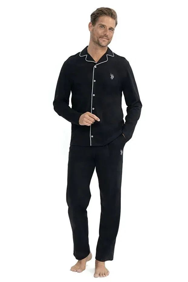 Мужской комплект пижам с длинным рукавом U.S. Polo Assn., Black