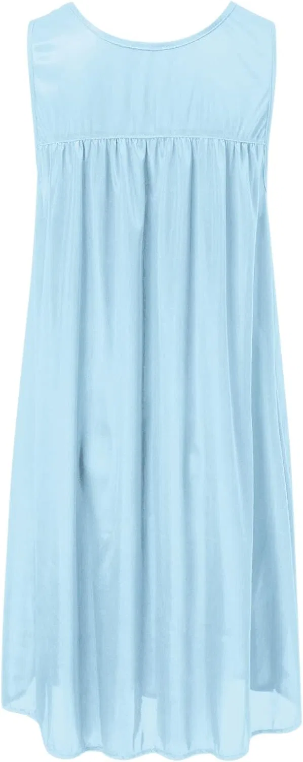 Женское повседневное платье с кружевной вставкой, Light Blue — фото 3