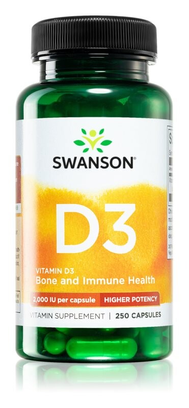 

Поддержка костей и зубов Swanson Vitamin D3 2000 IU
