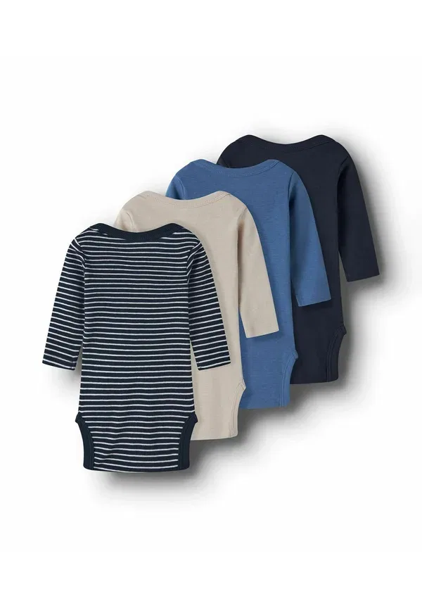 Боди с длинным рукавом 4-pack, хлопок, Two Soon, темно-синий Blazer — фото 2