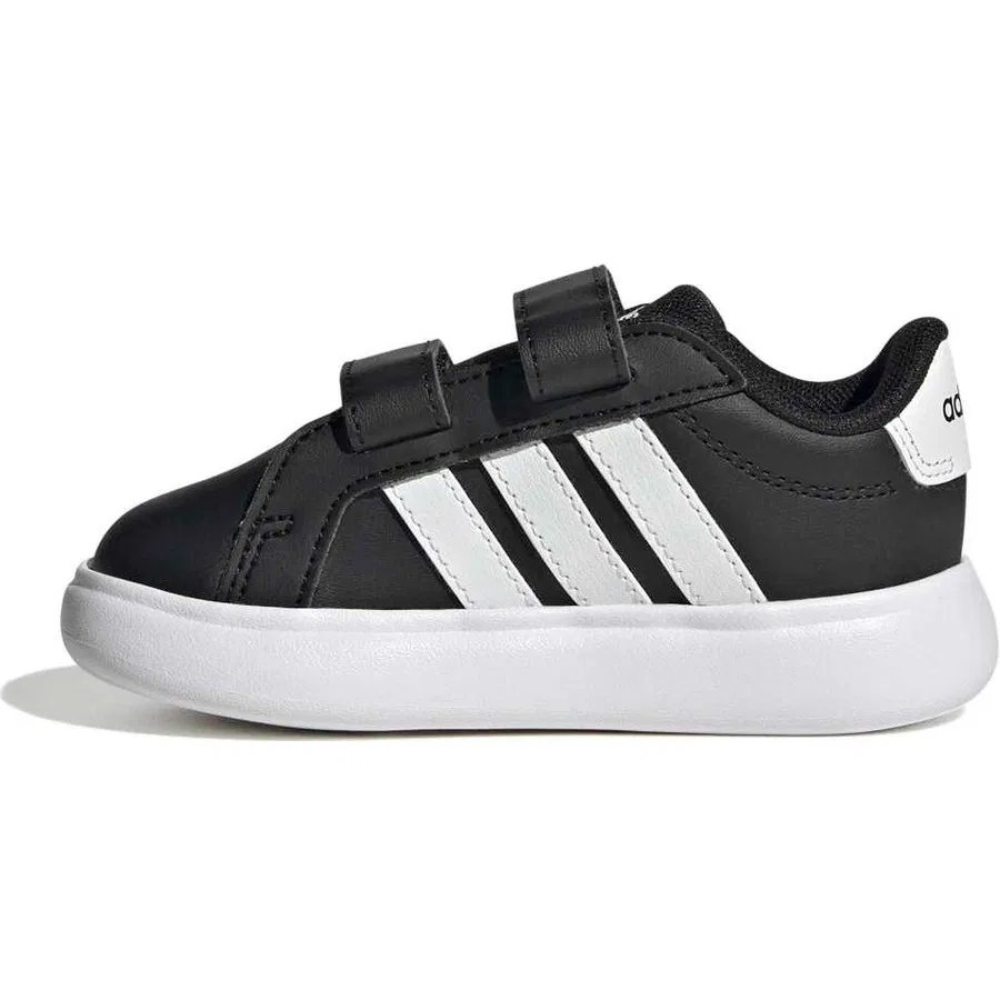 Кроссовки спортивные с пузырьковой подошвой Grand Court 3.0 Bubble adidas, Черный — фото 2