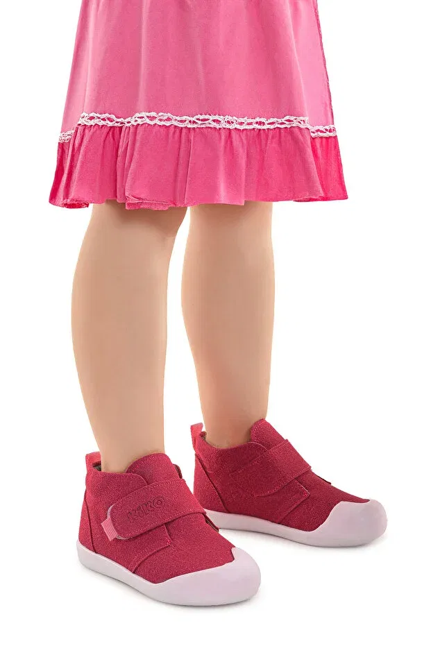 Детские ботинки для девочек с липучкой Winnie first step Kiko Kids, Fuchsia — фото 3