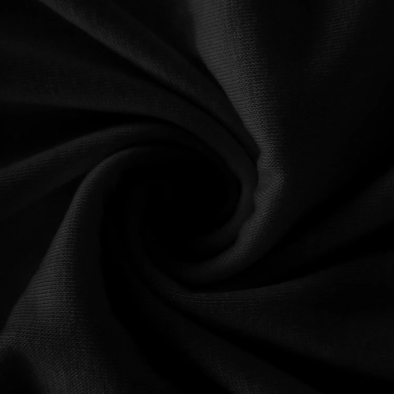 Мужская свободная футболка с длинным рукавом из три-бленд ткани Generic, Black — фото 3