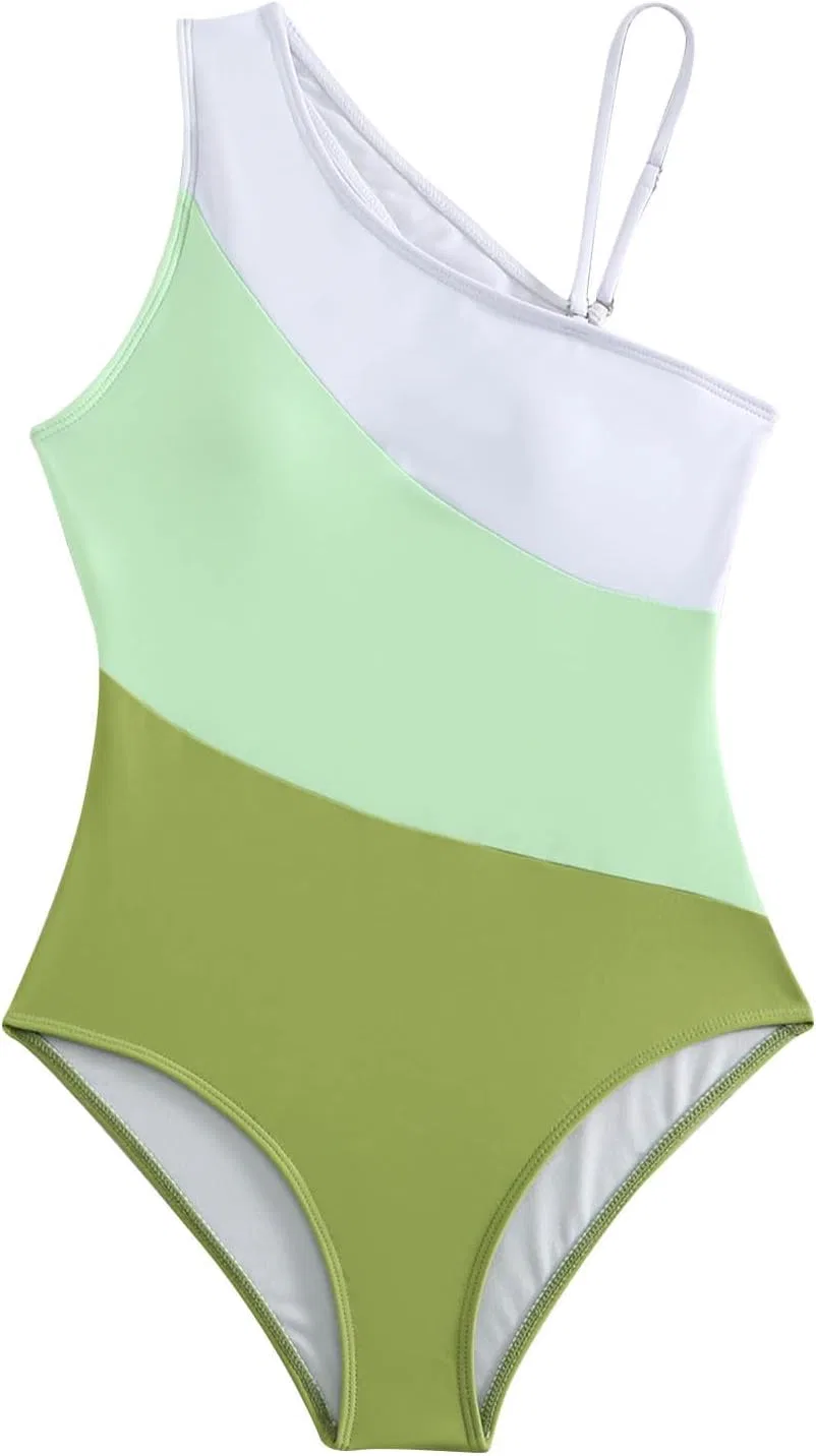 Женский цельный купальник с утяжкой живота One Piece Swimsuit, Green
