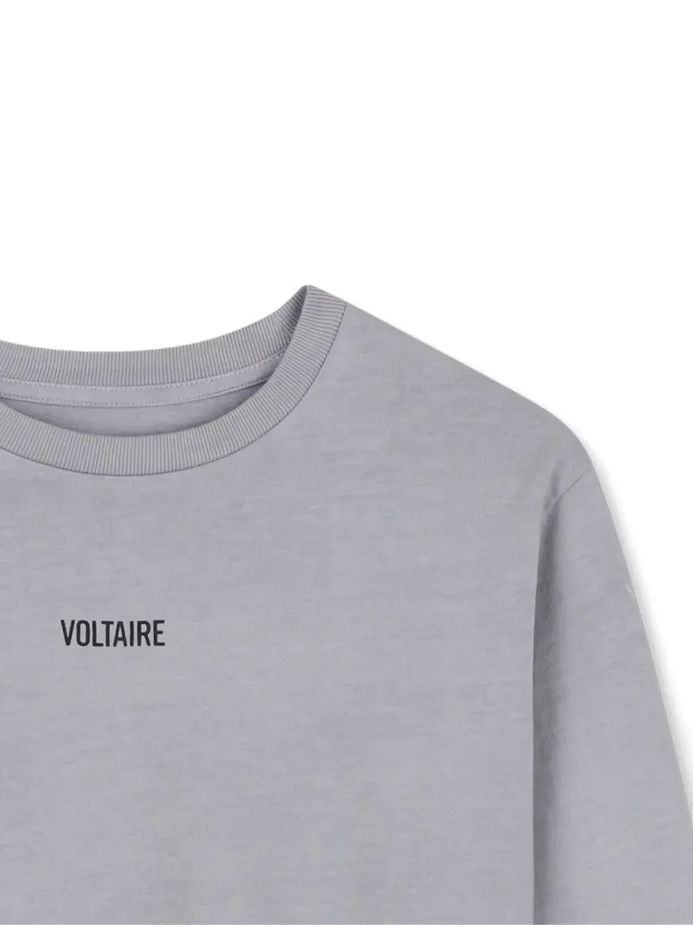 Лонгслив с логотипом Zadig & Voltaire Kids, серый — фото 3