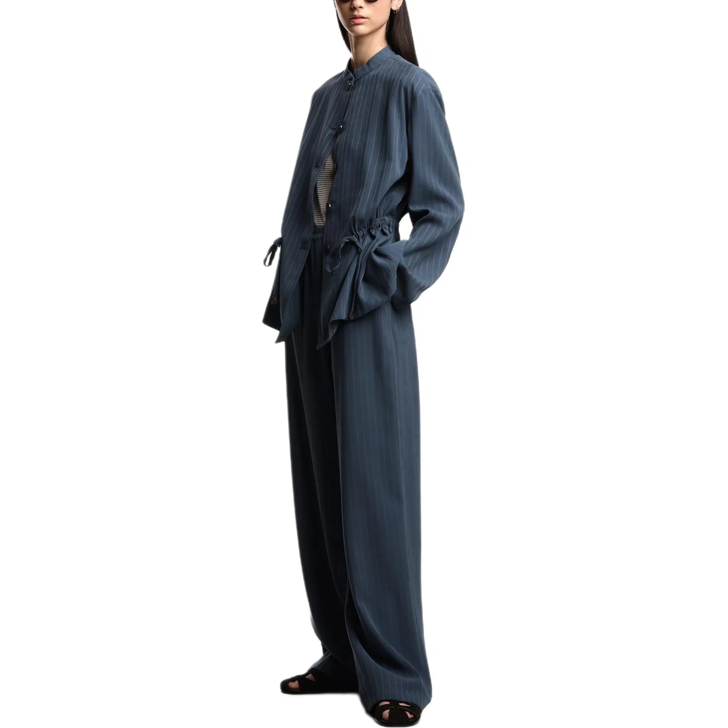 Женские повседневные брюки SS26 Casual Pants EMPORIO ARMANI, Blue — фото 4