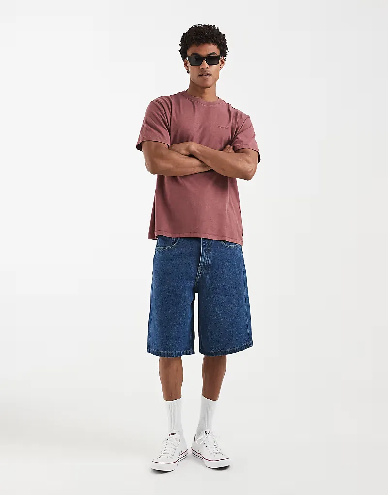 Футболка винтажная Red tab garment dye Levi's, выстиранный красный — фото 2