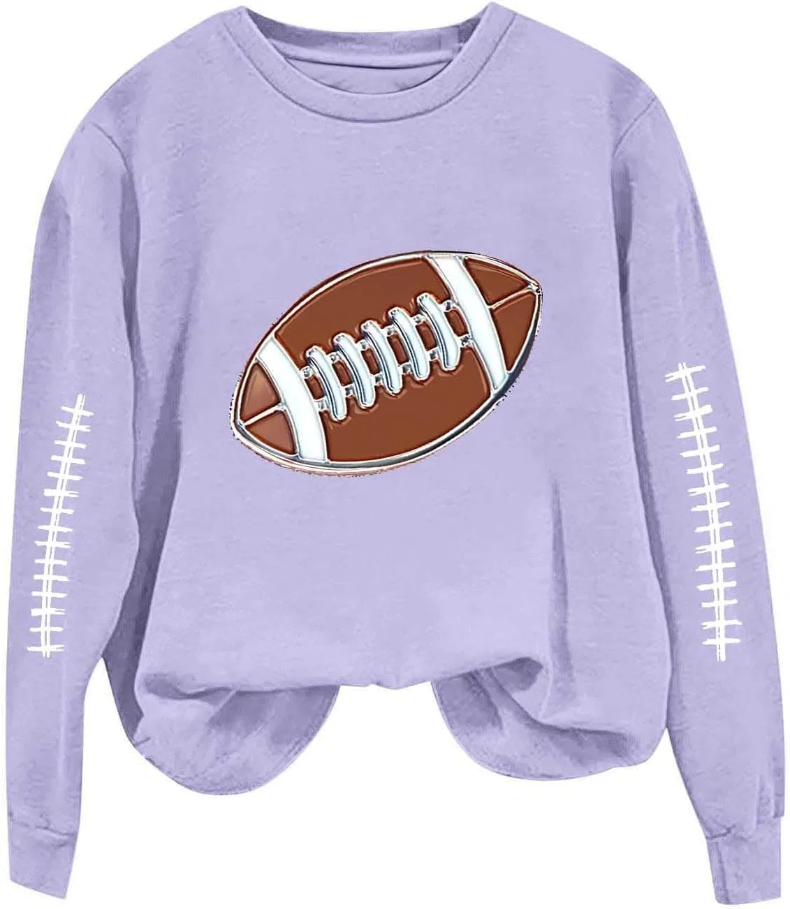Женский свитшот с принтом, Football, Cc Purple