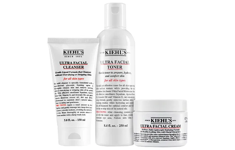 Набор средств по уходу за кожей Kiehl's, Cleanser 150ml+Toner 250ml+Face Cream 50ml