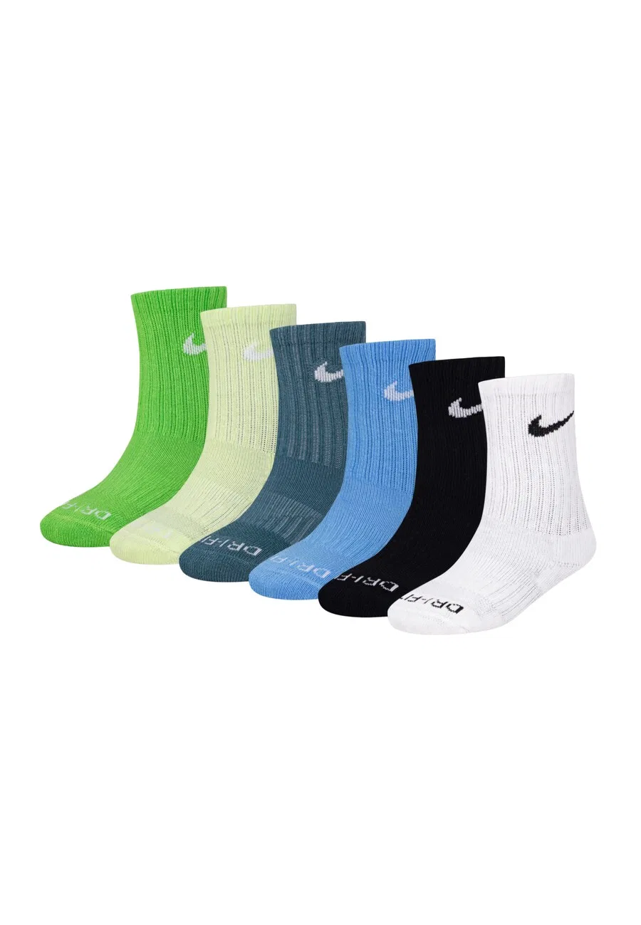 Носки Nike Sportswear небесно-голубого, мятного, елового, травянисто-зеленого, черного и белого цветов