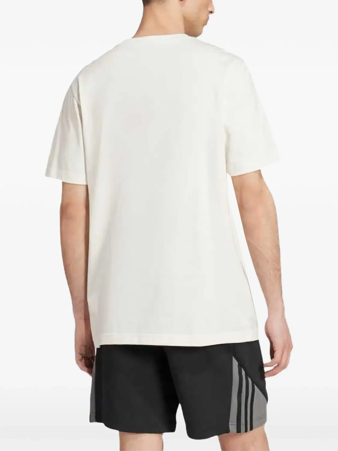 Футболка с логотипом Adidas, нейтральные цвета — фото 2