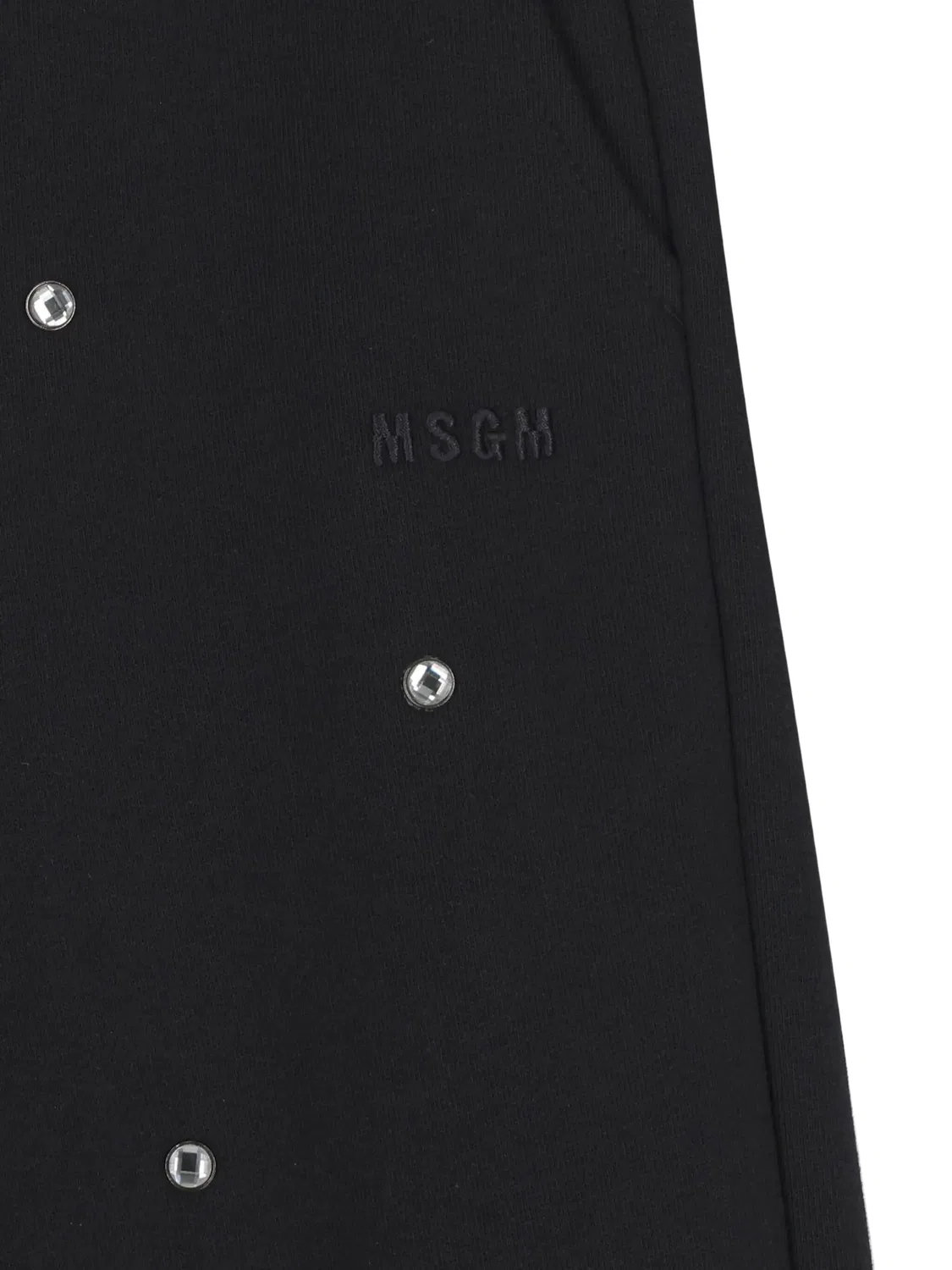 Джоггеры с кристаллическими украшениями MSGM, черный — фото 2