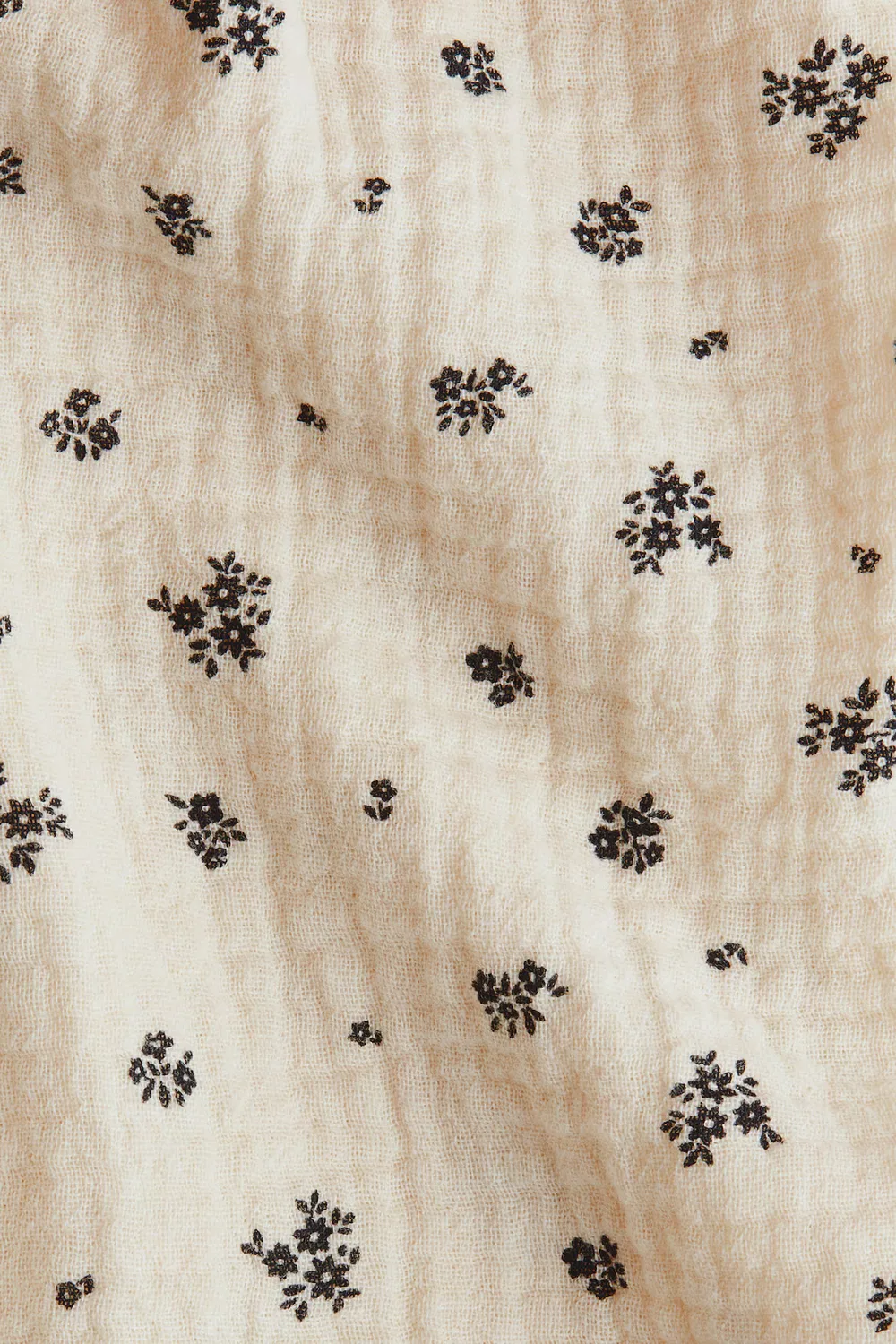 Брюки из хлопчатобумажной ткани H&M, Light Beige/Floral — фото 2
