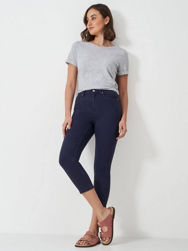 

Укороченные джинсы-стрейч Crew Clothing, цвет Navy Blue