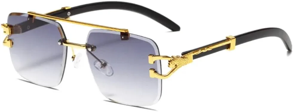 

Солнцезащитные очки для мужчин и женщин - защита UV400 - градиентные линзы, двойная перемычка, для занятий спортом на открытом воздухе и вождения DSVIGF, Grey