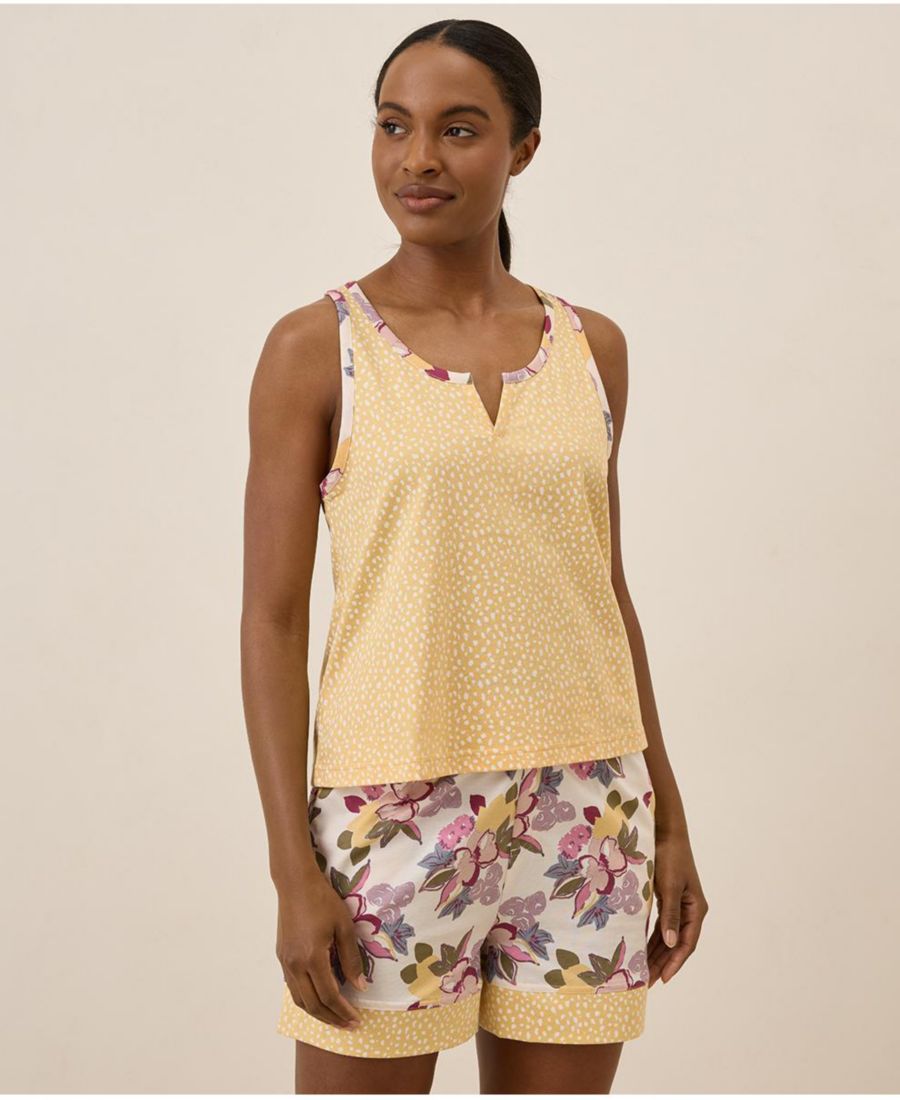 

Майка для сна из органического хлопка для отдыха дома Pact, Flora spots