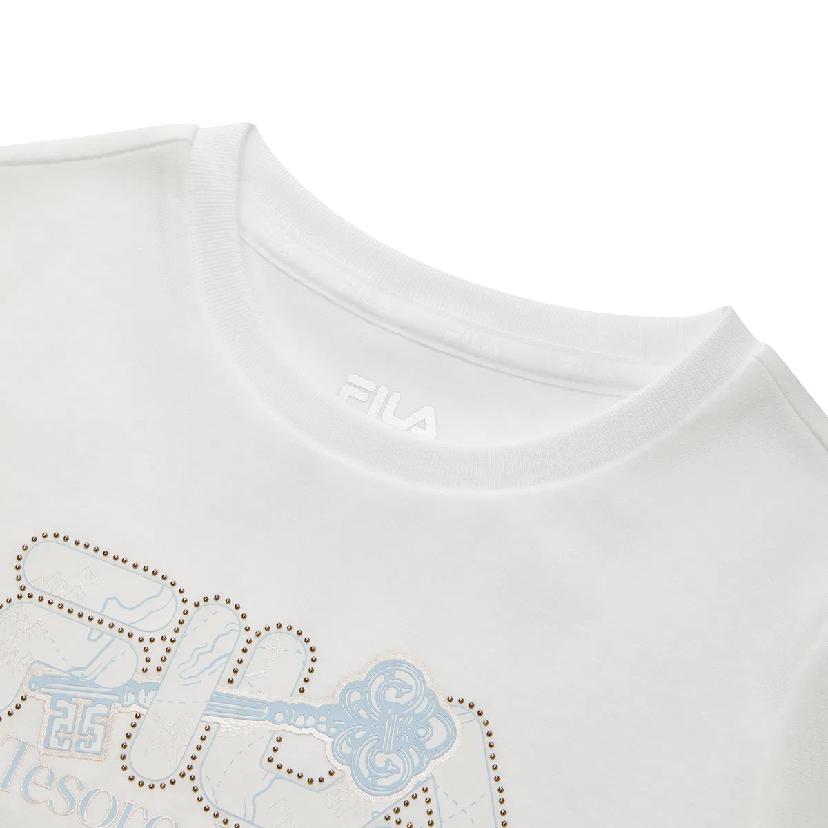 Футболка с коротким рукавом Cloud White Kids' FILA KIDS — фото 4