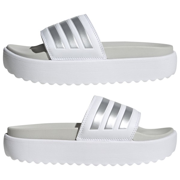 Женские сандалии-шлепанцы Adilette на платформе Adidas, мультиколор — фото 3