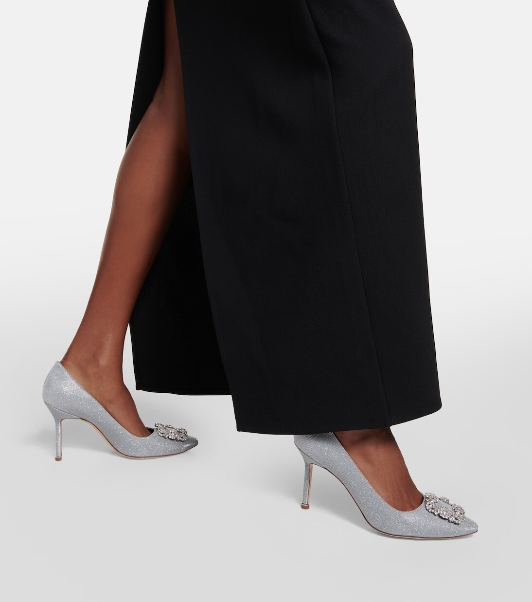 Туфли hangisi 90 с блестками и декором Manolo Blahnik, фиолетовый — фото 4