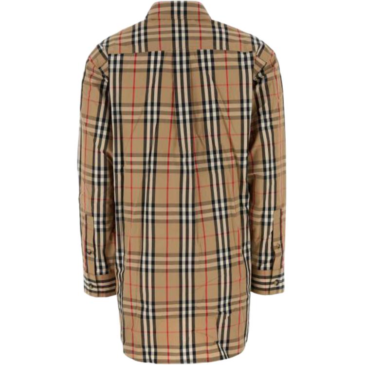 Рубашка Burberry в клетку, женская, коричневый — фото 4