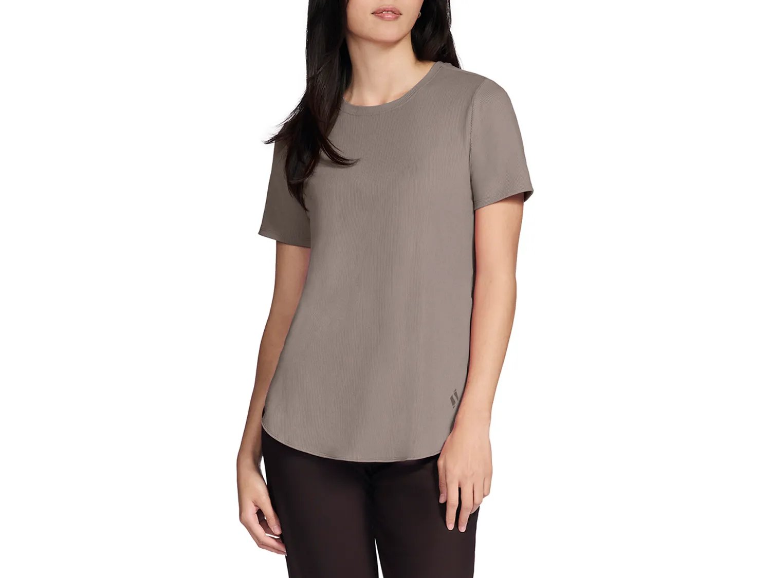 

Футболка Skechers GO WALK Wear GO DRI Luxe Rib Tunic Tee, темно-серый