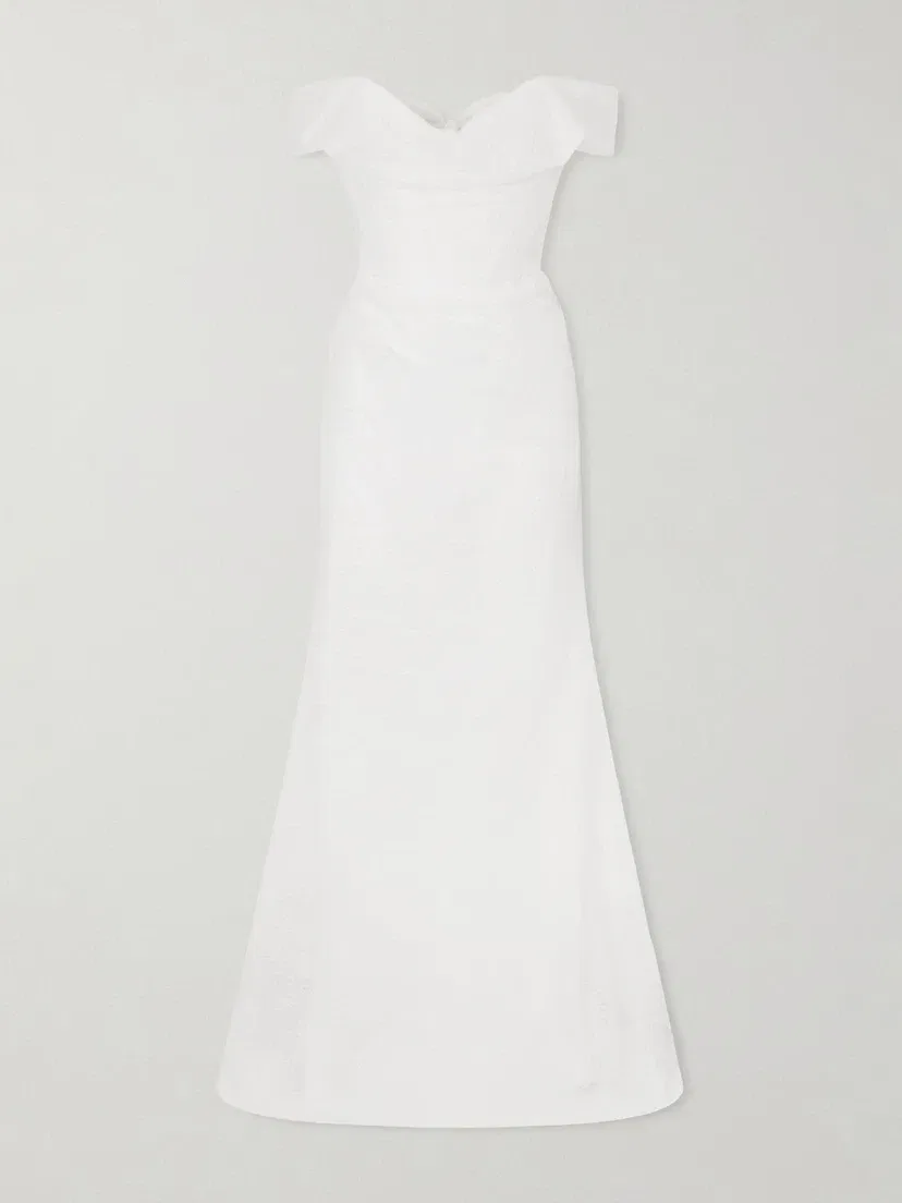 Корсетное платье Nova Cora из кружева и атласа Vivienne Westwood, белый