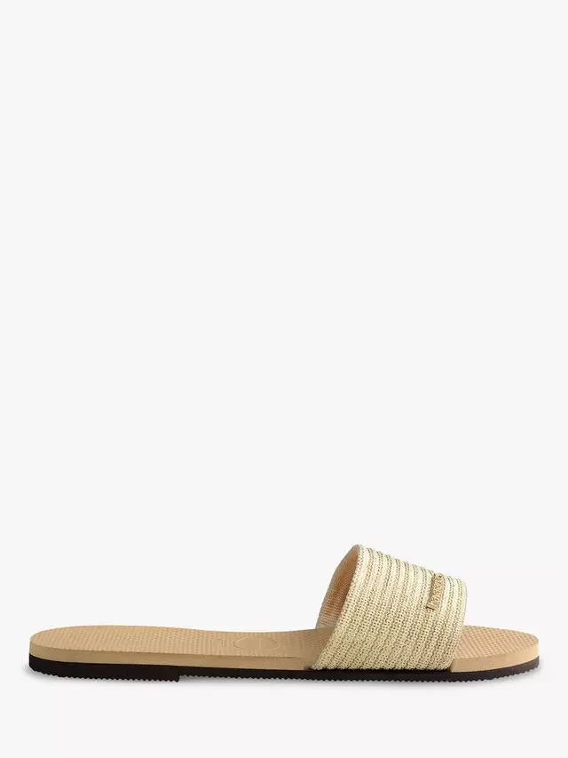 Сандалии Havaianas Malta Metallic Slider, цвет golden
