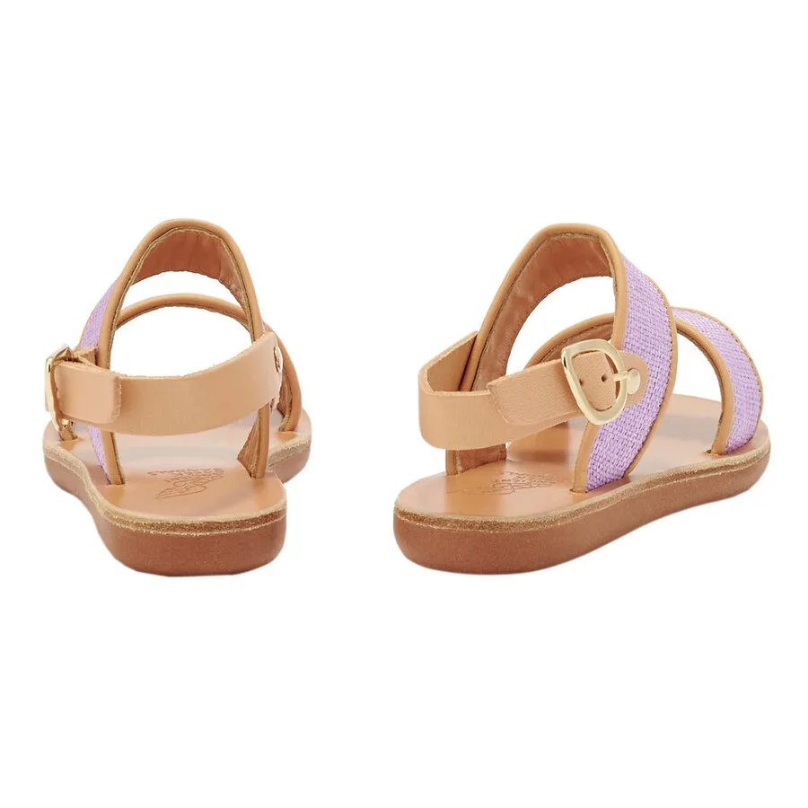 Детские сандалии Ancient Greek Sandals Clio Rafia для девочек, фиолетовый — фото 3