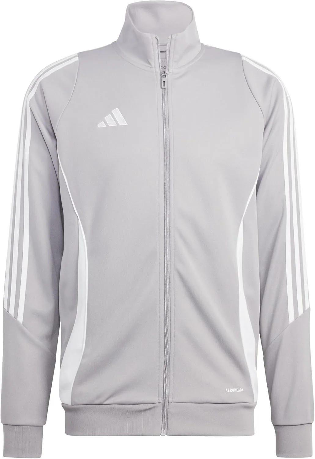 Мужская тренировочная куртка Adidas Tiro 24, серый/белый — фото 2