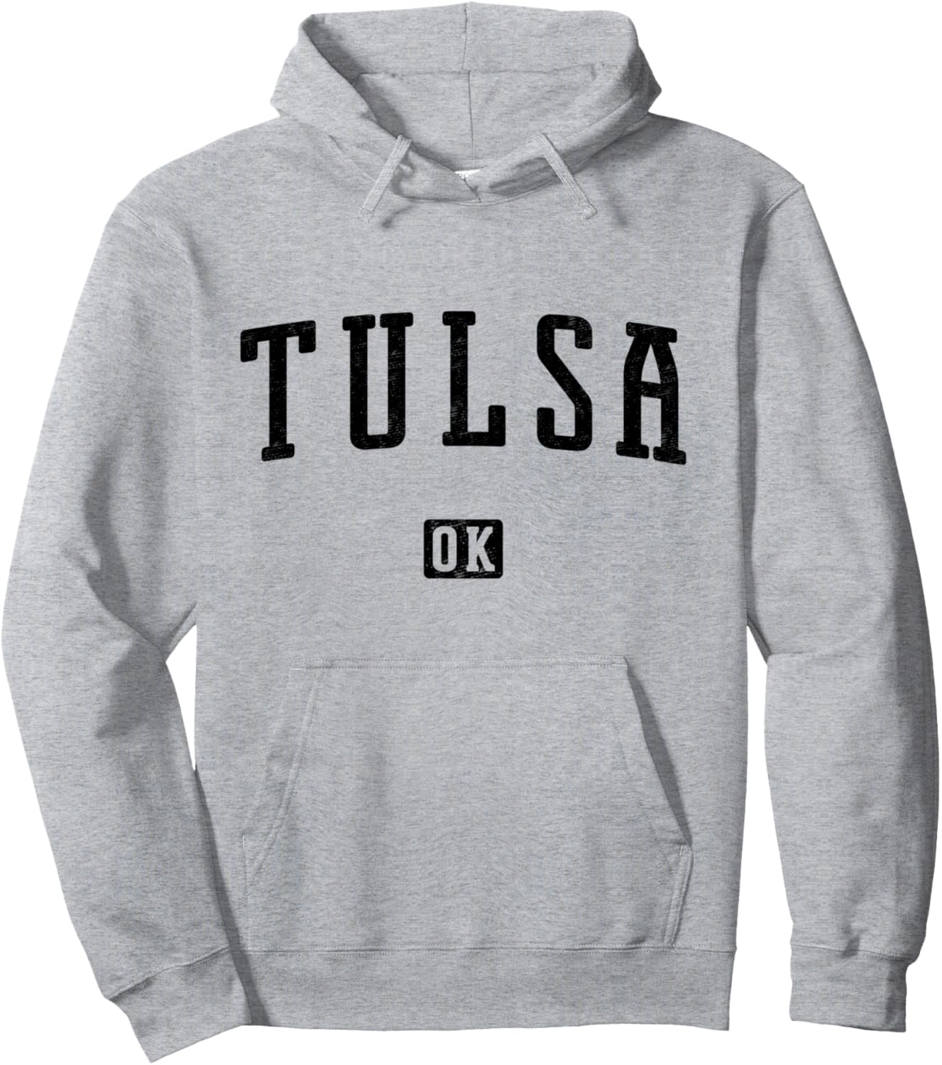 

Винтажная толстовка с капюшоном из Талсы, Оклахома Tulsa Apparel Co, серый