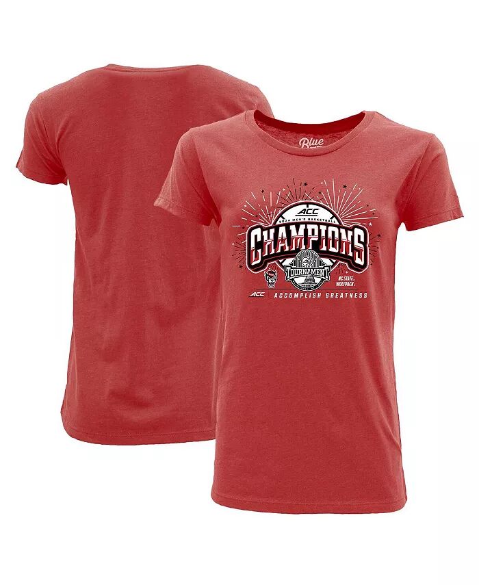 

Женская красная футболка NC State Wolfpack 2024 ACC Men's Basketball Conference Tournament Champions Locker Room Blue 84