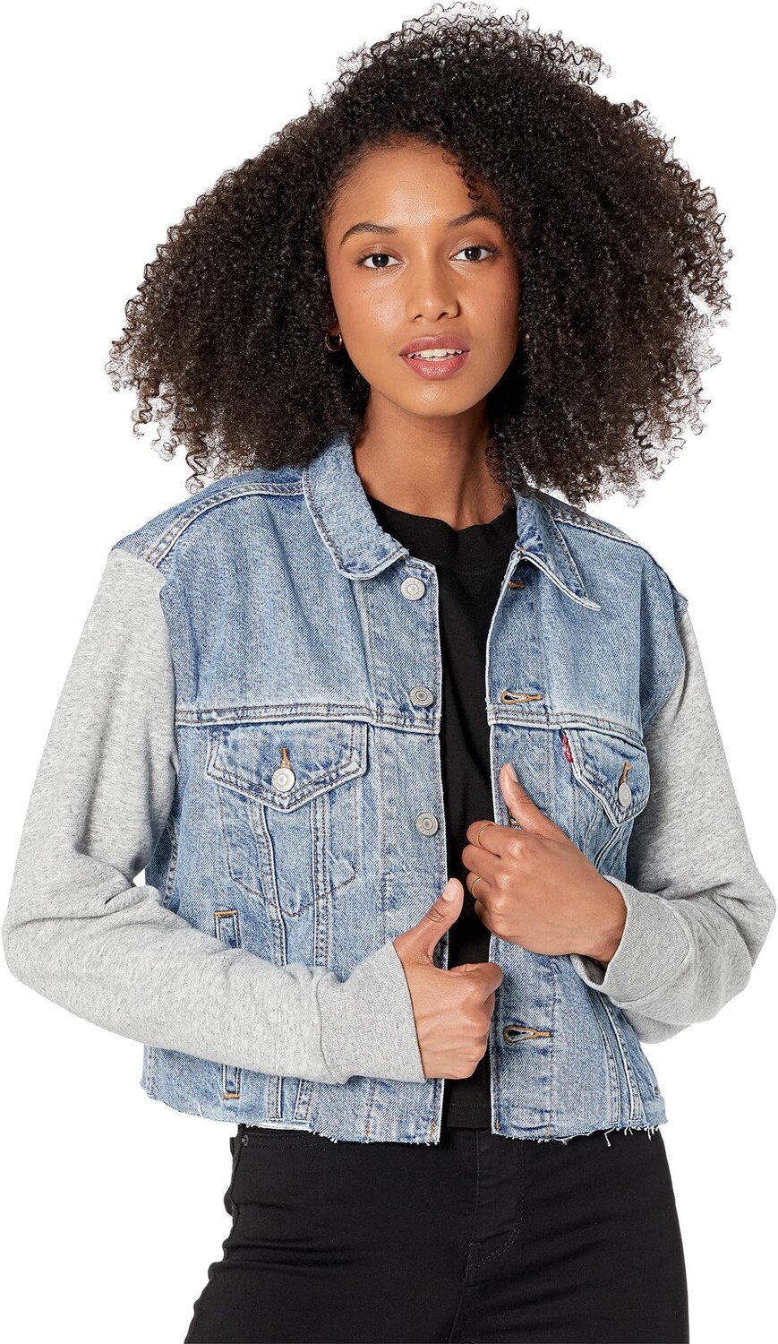 

Куртка Levi's Womens Ex-Boyfriend Hybrid Trucker, цвет Two Minds