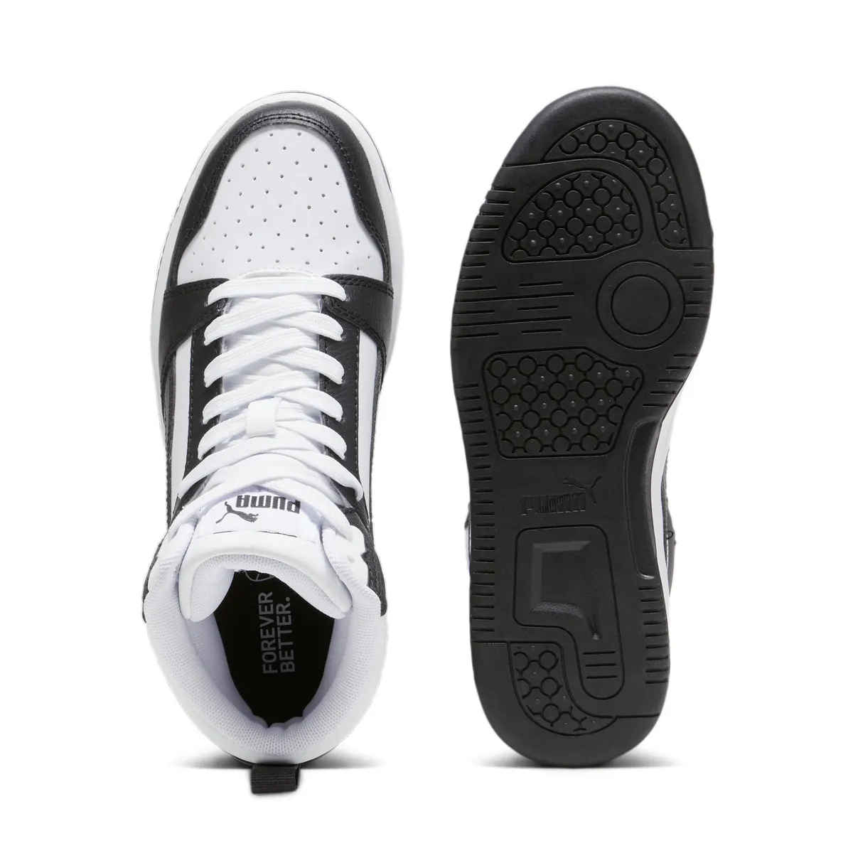 Кроссовки PUMA "Rebound V6 Mid Sneakers Youth", белый — фото 4