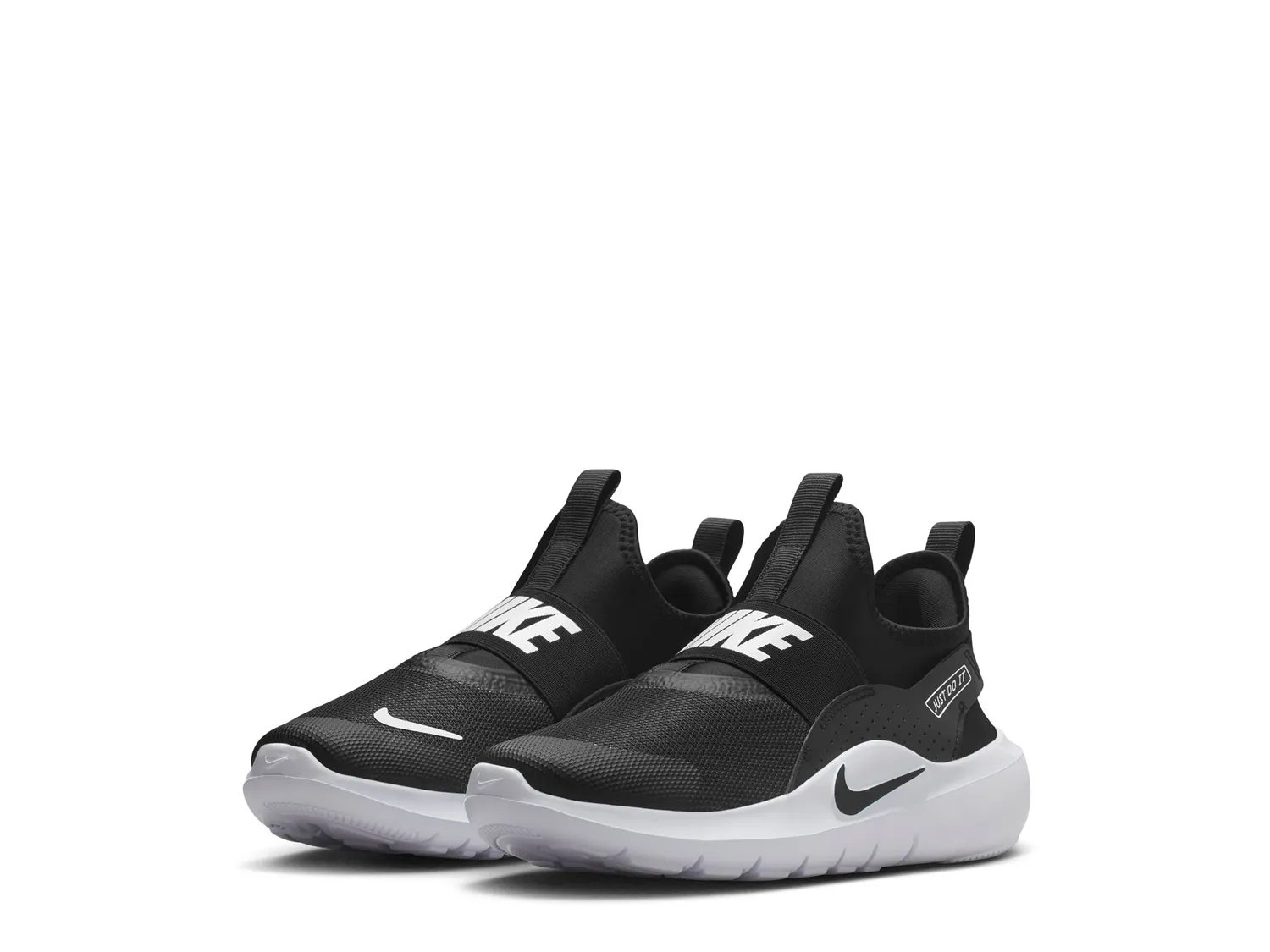 Кроссовки Nike Flex Runner 4 Slip-On Sneaker - Kids', черный/белый — фото 3