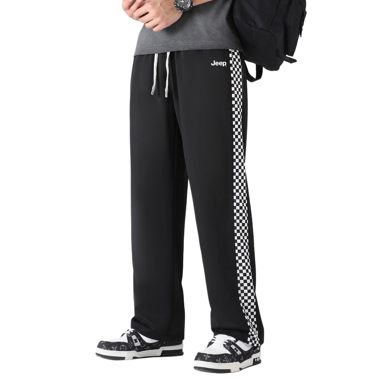 

Повседневные брюки Unisex Moderate Straight Fit Jeep, черный