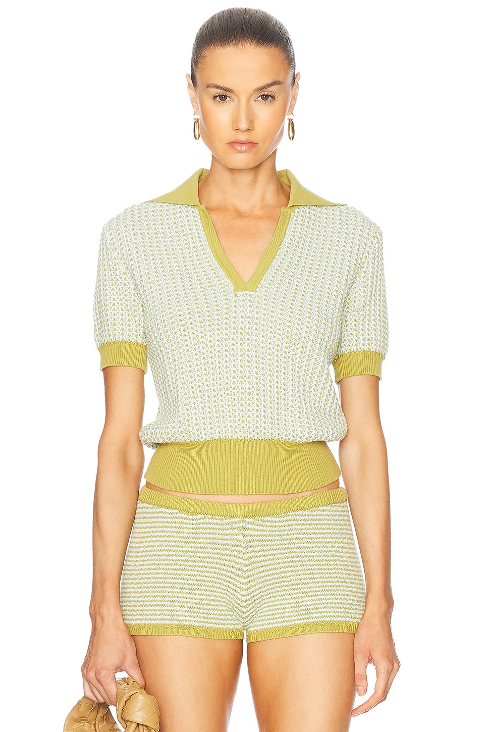 

Топ-поло «Дикси» Solid & Striped, цвет Sky Chartreuse