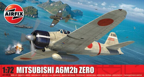 

Пластиковая модель Mitsubishi A6M2b Zero 1/72. Airfix