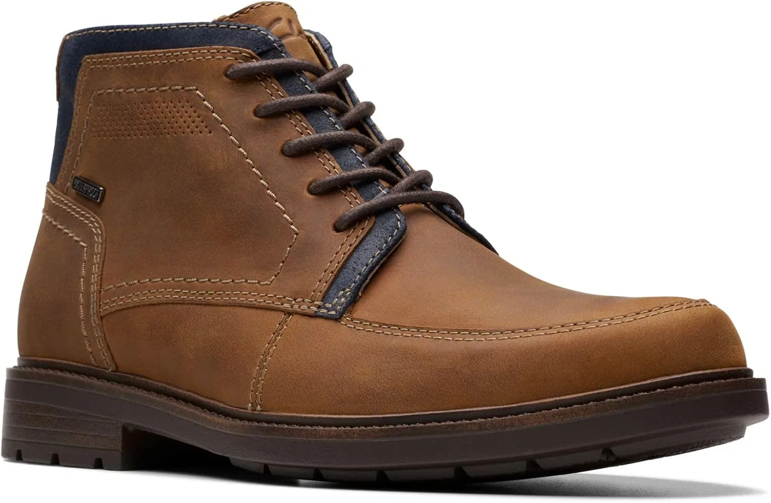 Оксфорды водонепроницаемые Clarks, Tan Leather — фото 3