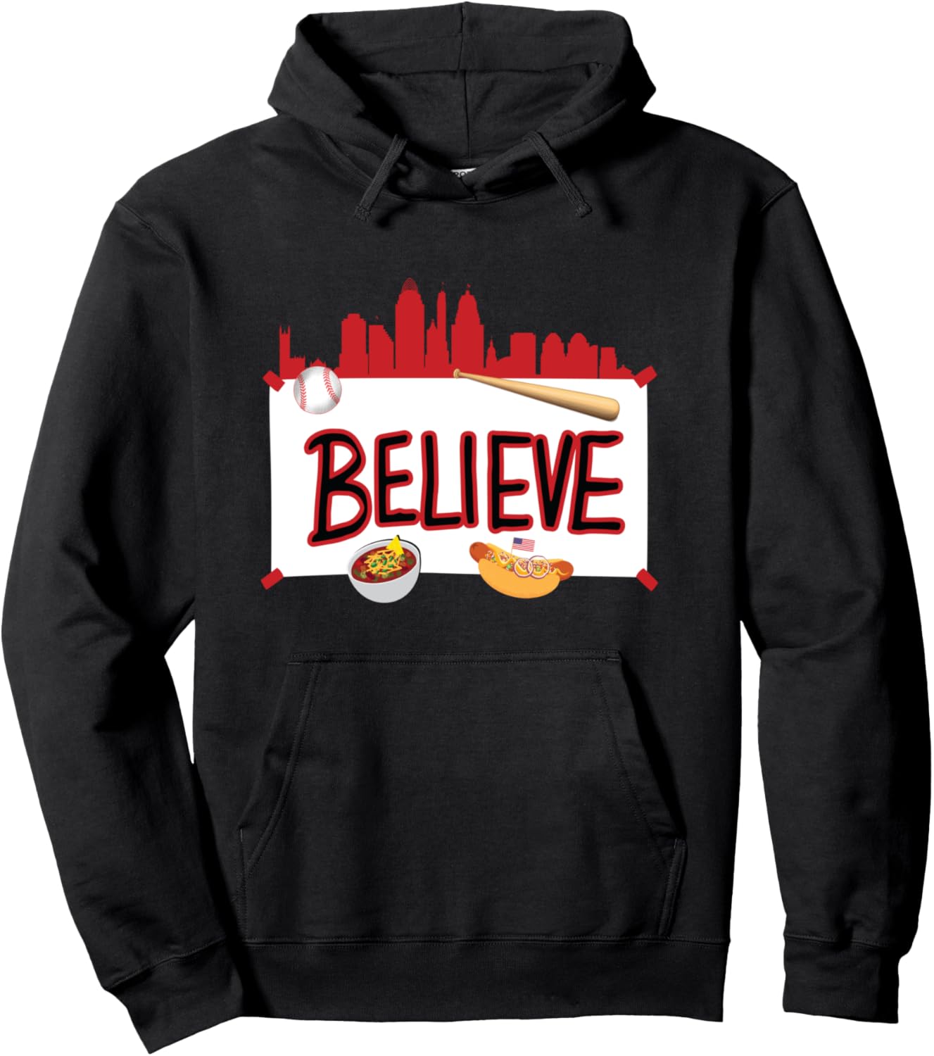

Толстовка Cincinnati Baseball Believe Playoffs Ryno Sports, черный