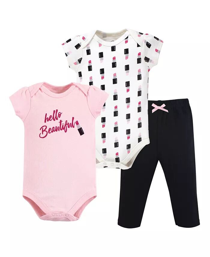 

Комплект из хлопкового боди и штанов Baby Girls Treasure Baby, губная помада Little Treasure, мультиколор