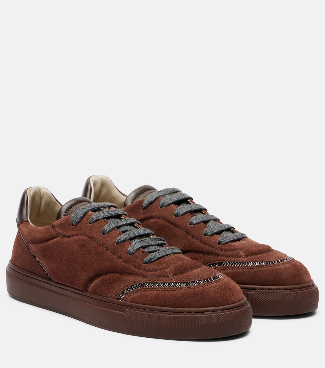 Мокасины из замши Monili Brunello Cucinelli, коричневый