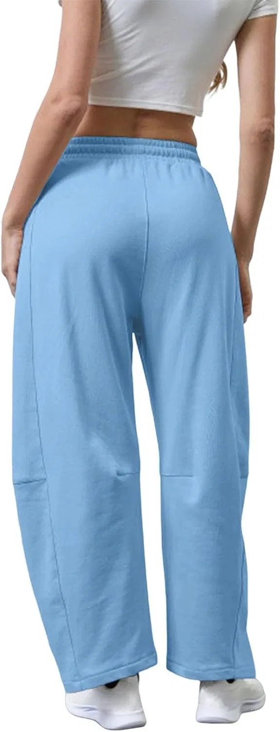 Спортивные штаны с широкими штанинами для женщин, A1-light Blue — фото 4