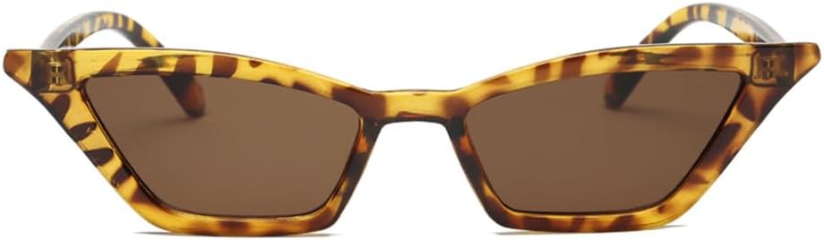 

Солнцезащитные очки «кошачий глаз» для женщин, винтажные солнцезащитные очки в маленькой оправе, ретро-очки «кошачий глаз» с защитой от ультрафиолета UV400 UJNHGQ, Leopard