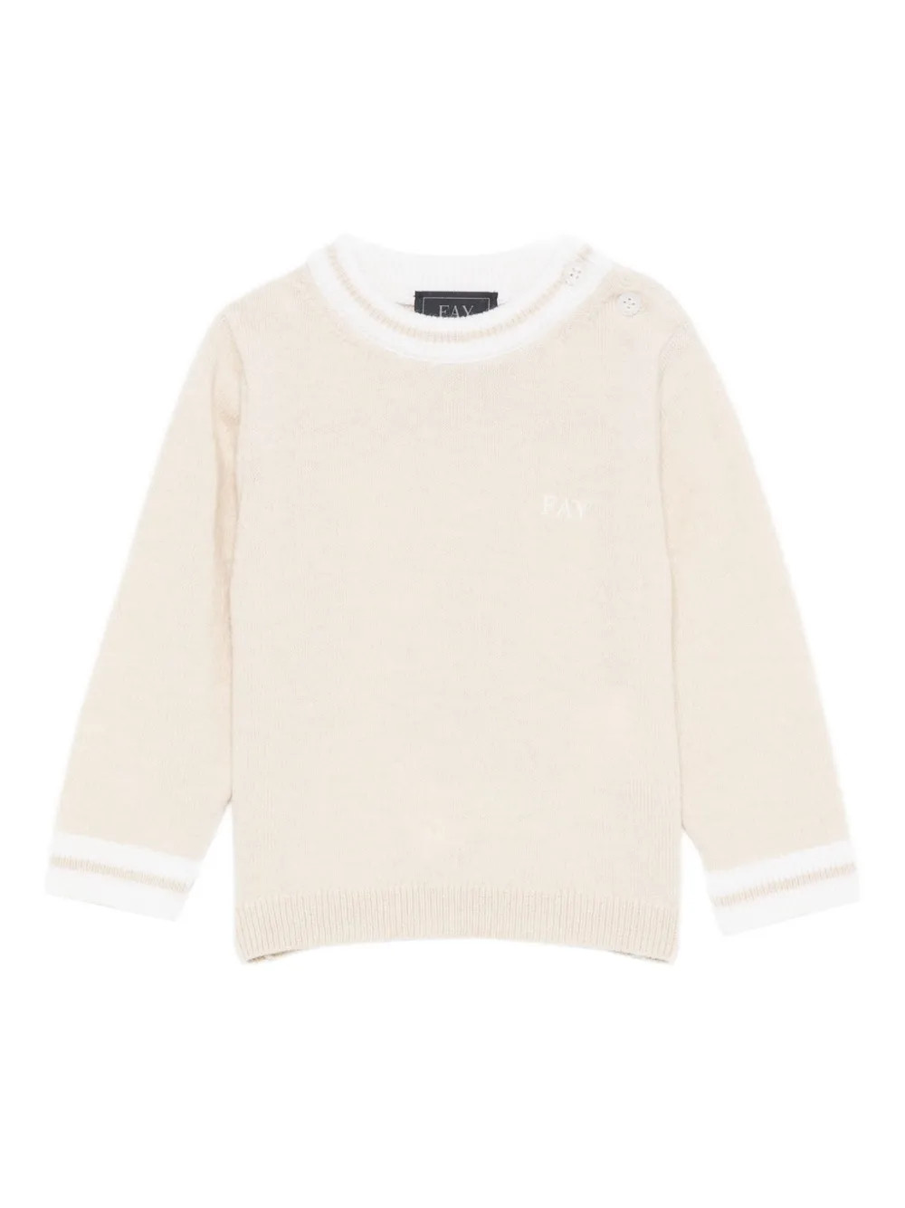 

Джемпер с контрастной отделкой Fay Kids, нейтральный