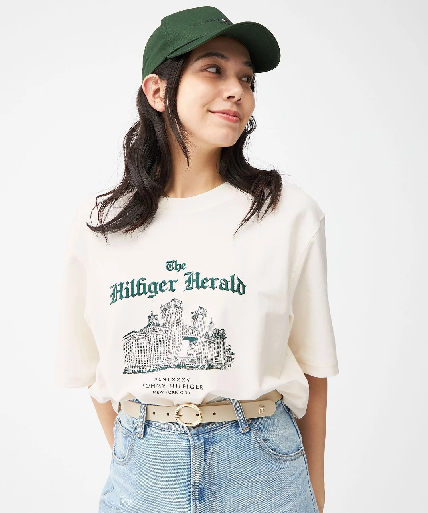 Футболка с графическим изображением городского пейзажа Herald TOMMY HILFIGER, White Z00