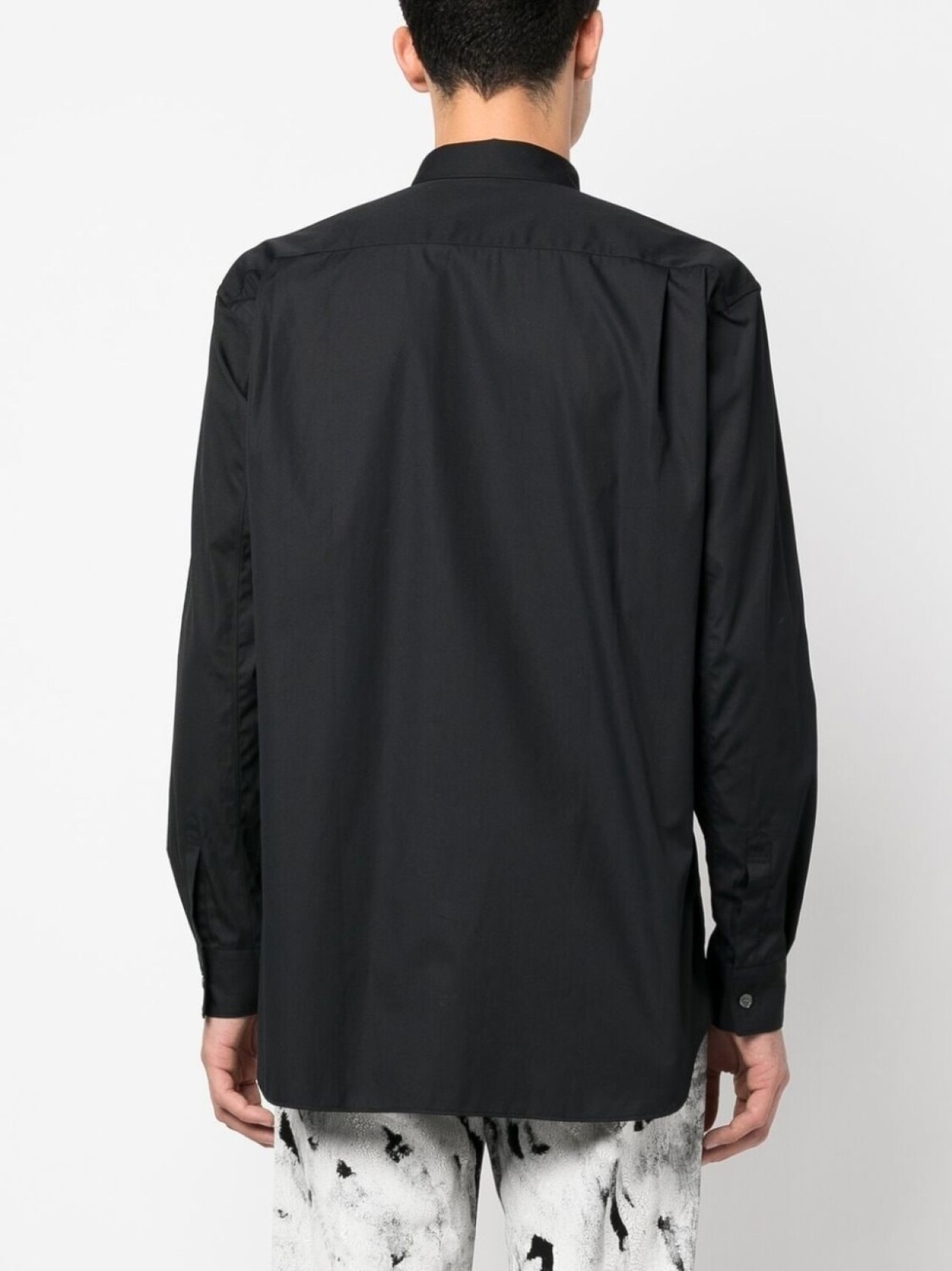 Comme Des Garçons Shirt рубашка с длинными рукавами и сетчатой вставкой, черный — фото 4