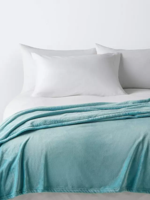

Плед John Lewis ANYDAY Fleece, цвет pale/blue