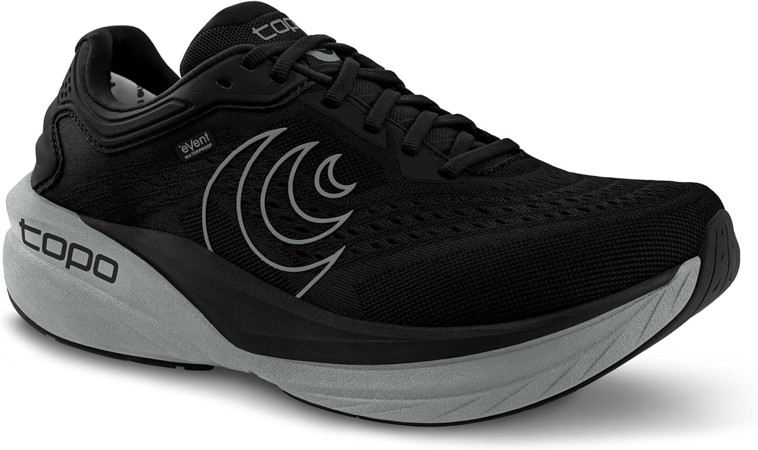 Мужские кроссовки Topo Athletic Phantom 4 WP для бега по дороге, легкие и удобные, с перепадом пятки 5 мм, черный/угольный — фото 2