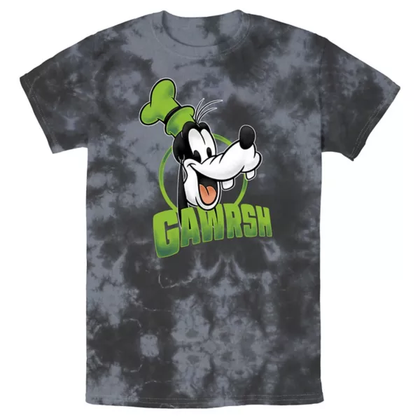 

Мужская футболка Disney с Микки и друзьями Goofy Gawrsh Portrait Bomabrd Wash Licensed Character, черный